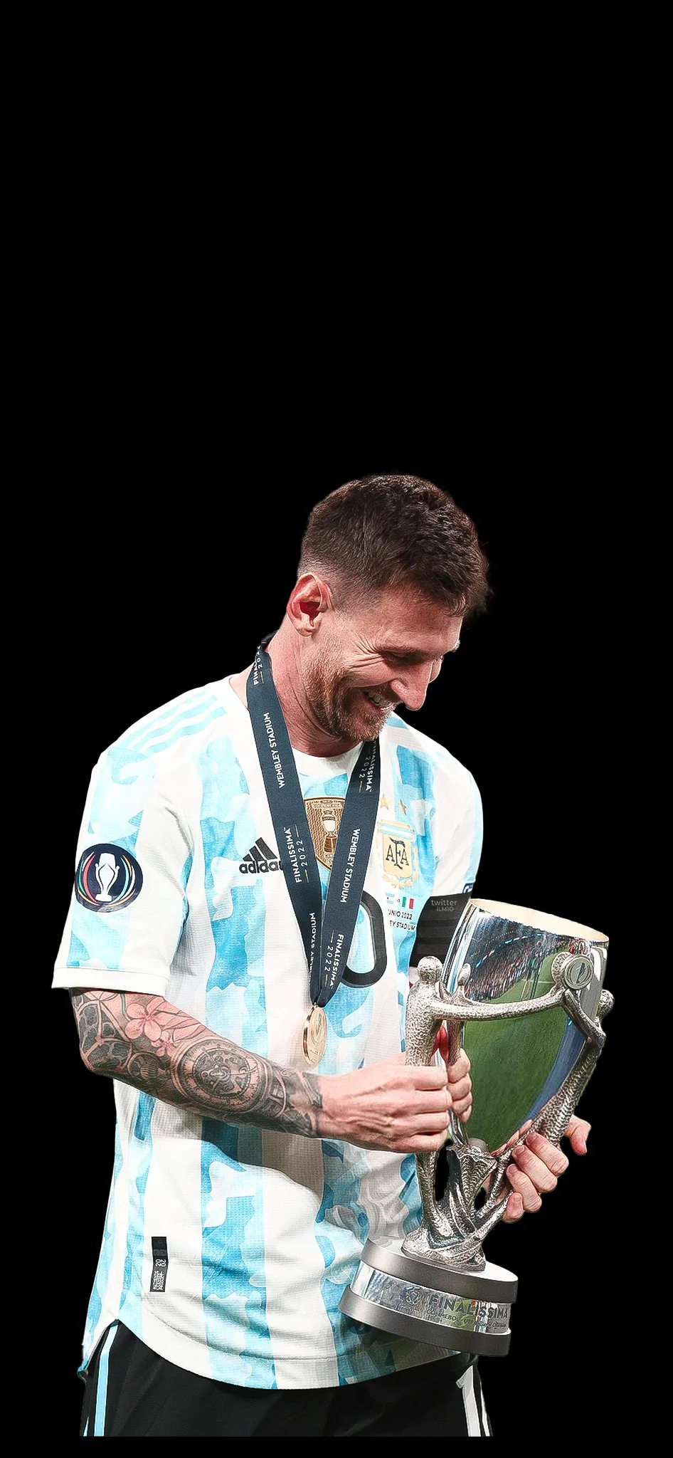 阿根廷夺冠 梅西捧杯壁纸 梅西-第3张